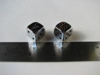 Dice : d6 16mm Warhammer 25th chrome