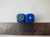 Dice : d6 16mm X-Men blue