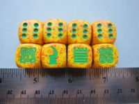 Dice : d6 16mm adinkra Jan11