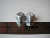 Dice : d6 16mm aluminum bigone