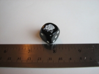 Dice : d6 16mm black rose