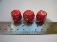 Dice : d6 16mm blood bowl Spanish red