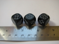 Dice : d6 16mm blood bowl alt black