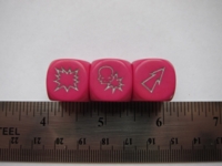 Dice : d6 16mm blood bowl pink