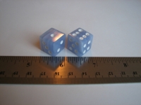 Dice : d6 16mm blue lace agate