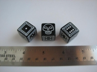 Dice : d6 16mm bones GID math