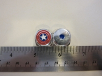 Dice : d6 16mm chrome CaptainAmerica