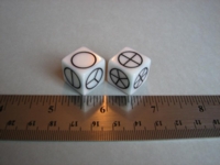 Dice : d6 16mm circlefractions mopearl