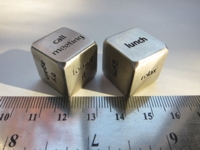 Dice : d6 16mm decision office evening stainless steel