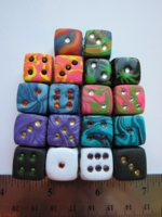 Dice : d6 16mm etsy Heather Rose fimo misc