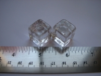 Dice : d6 16mm glass clear