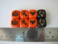 Dice : d6 16mm jspassnthru Halloween