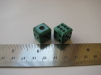 Dice : d6 16mm malachite