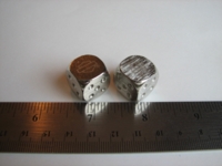 Dice : d6 16mm metal HarleyD