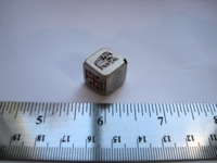 Dice : d6 16mm metal London side2