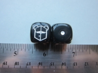 Dice : d6 16mm mouse knight black