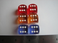 Dice : d6 16mm precision bg