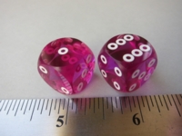 Dice : d6 16mm precision bg rings purple