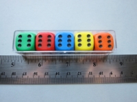 Dice : d6 16mm rainbow black