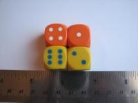 Dice : d6 16mm semiprecision bg