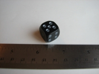 Dice : d6 16mm skull pips black unknown