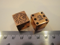 Dice : d6 16mm taxco copper lion