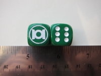 Dice : d6 16mm thingsandgames Green Lantern