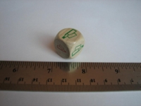 Dice : d6 16mm wood drink me