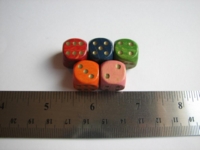 Dice : d6 16mm wood older