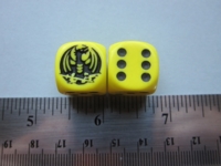 Dice : d6 16mm yellow dragon