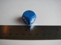 Dice : d6 17mm fish and shark