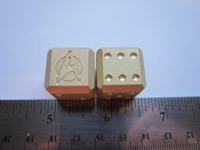 Dice : d6 18mm Ace brass Star Trek