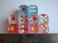 Dice : d6 18mm Chinese split