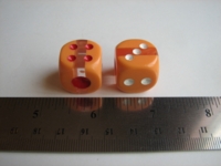 Dice : d6 18mm clear center