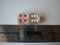 Dice : d6 18mm flower center