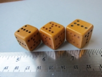 Dice : d6 18mm heads tails drilled