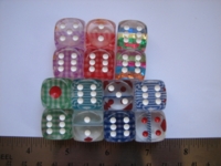 Dice : d6 18mm internal foil