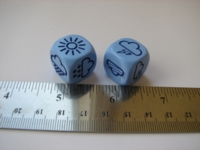 Dice : d6 18mm weather blue