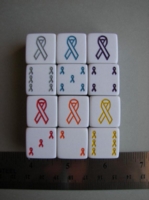 Dice : d6 19mm Koplow ribbons multi