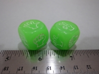 Dice : d6 19mm RPS GID green white