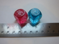 Dice : d6 19mm RPS translucent