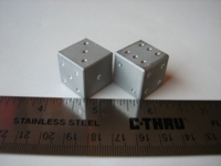 Dice : d6 19mm aluminum Ace