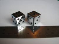 Dice : d6 19mm chrome plated