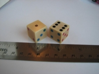 Dice : d6 19mm colored pips