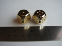 Dice : d6 19mm gold color