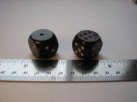 Dice : d6 19mm marble