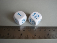 Dice : d6 19mm numerals