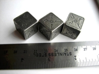 Dice : d6 19mm pewter runes