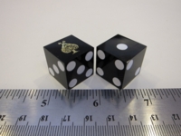 Dice : d6 19mm precision black ace