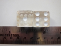 Dice : d6 19mm translucent clear